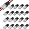 20 Stück 2-Polig Kabel Steckverbinder Stecker, Aicharynic Auto Stecker Steckverbindung Steckverbinder Verbindungsklemme Für Kabel mit 18/22 AWG ist Kein Abisolieren Erforderlich
