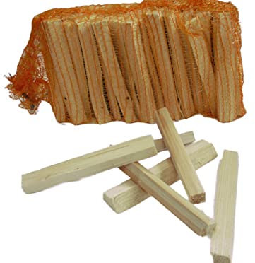 Anzündholz Anfeuerholz Buche oder Fichte in je 3kg Netze Brennholz trocken Feuerholz ofenfertig gespalten (Fichte)