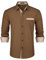 Enlision Mens Shirts Long Sleeve Button Up Dress Formal Texudo Taupe a Shirts for Men UK Regular Fit with Pocket for Casual Work Office M
