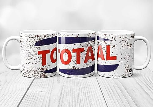 SUPER FABRICA Taza con el logotipo total, vintage, original y resistente