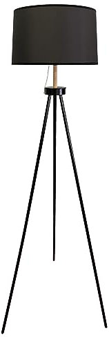 1BEL AIR HOME - Lámpara de Pie NAPOLI Trípode de 3 Patas, Altura 160 CM, Diseño Elegante y Moderno, Perfecta para Sala, Dormitorio, Oficina, 1xE-27 (BOMBILLA NO INCLUIDA) (NEGRO)