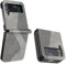 ZONNAVI Cover per Samsung Galaxy Z Flip 4, Flip Custodia Pelle PU con [Slot Cart] [Supporto Stand] [Magnetica], Cover a Libro Portafoglio per Samsung Z Flip 4 (Grigio)