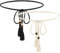 TIESOME 2 PCS Women's Skinny Tassel Waist Belt with Wooden Beads, Black + White Thin Woven Waist Rope Belt for Women Girls Godness Boho Braided Waist Belt Rope Chain for Thin Dresses Skirts Tunics