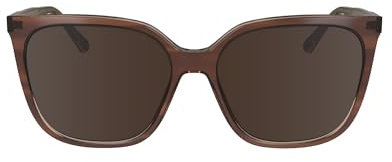 Calvin Klein Women's Sunglasses CK24509S - Striped Brown/Rose with Solid Wine Lens