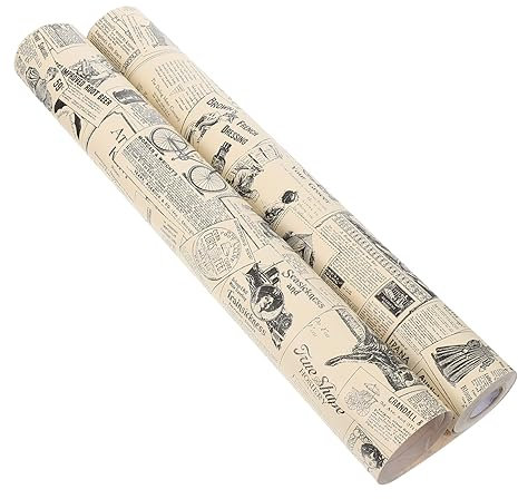 UPKOCH Peint à Motifs De Journaux Anglais Vintage Autocollant Amovible Pour Fond De Chambre Ou Cuisine
