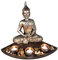 Warmhm Buddha Figurine Kerzenhalter Mit Zierdesign Für Desktop-Dekoration Für Spa Beauty-Salon Und Besondere Anlässe Kerze Zen