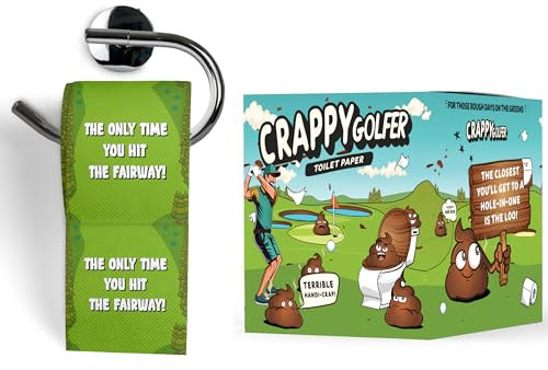Shanker Golf Toilet Paper - Funny Gift for Bad Golfers - Gag Gift for The Bathroom - Joke Printed Toilet Paper in Novelty Gift Box - Golf Gift Ideas
