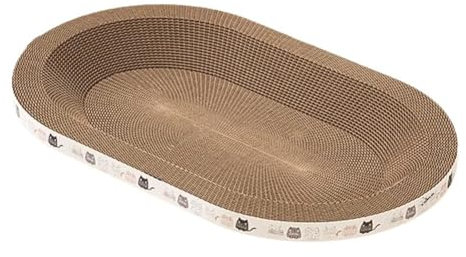 Kratzschaber, rund, oval, Schleifklaue, Spielzeug, Katzen, verschleißfestes Zubehör, neues Pad, rundes Hausnest, runde Kratzschale, Karton, Laptop, Pappe, Lounge-Haus