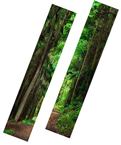 HOMSFOU 2pcs Wandaufkleber Set Landschaft Tür Aufkleber Einfach Anzuwenden Für Wohnkultur