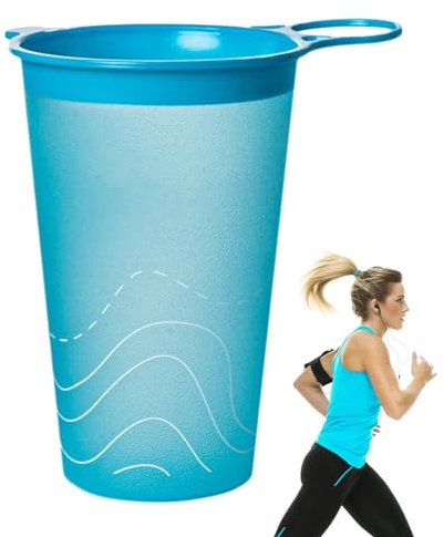 Faltbarer Becher, Reisebecher, Wasserbecher, faltbar, Kaffeebecher, wiederverwendbar, tragbar, großer Durchmesser, Kaffeetasse zum Laufen, Wandern, Radfahren, Klettern