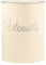 Innoteck Essentials Metal Utensil Crock Holder - Farmhouse Countertop Décor - Utensil Pot - Kitchen Utensil Storage Caddy Organiser - Non-Slip - For spoons, spatulas, forks, knives - Cream
