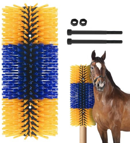 Spazzola Per Graffi Per Bestiame - Set Antigraffio Per Mucche, Cavalli, Capre, Bovini - Allevia Il Prurito Alla Schiena