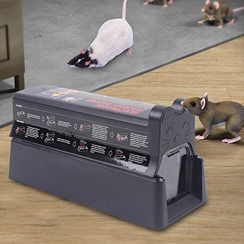 Trappola elettrica per topi con porta anti-fuga/tipo di batteria, adatta per la rimozione di topi, criceti, arvicole professionali