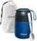 Autsel Thermobehälter für Essen 500 ml, Edelstahl Warmhaltebehälter Thermobecher, Thermo Essensbehälter mit Löffel und tragbaren Isolierbeutel