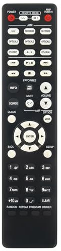 RC-1223 Replacement Audio Video Remote Control Compatible with Denon Integrated Amplifier and CD Player DCD-800NE, PMA-800NE, PMA-800BL, PMA-800PS, DCD800NE, PMA800NE, PMA800BL, PMA800PS