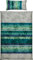 REDBEST Bettwäsche Single-Jersey Blumenmuster Petrol Größe 40x80 cm / 135x200 cm - temperaturausgleichend, bügelfrei, mit Reißverschluss
