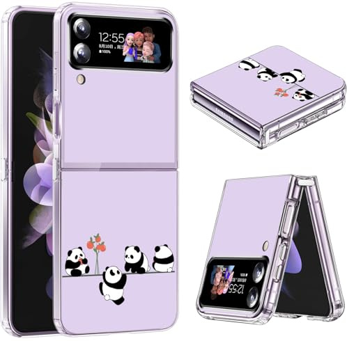 für Samsung Z Flip 3 Hülle Silikon Transparent Handyhülle Durchsichtig für Samsung Galaxy Z Flip 3 Crystal Clear Case Tasche Dünn Weich TPU Z Flip3 Slim Cover Cute Motive Stoßfest Schutzhülle