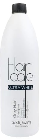 PostQuam - Champu para Pelo Blanco Hombre y Mujer | Elimina el Amarillo en el Cabello Gris, Deja el Cabello Suave y Brillante - Bote de 1000 ml