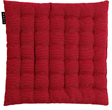 LINUM Pepper Elegantes Sitzkissen für Indoor und Outdoor 40x40 cm, 100% Baumwolle, Waschbar, Rot