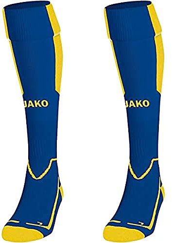 JAKO Lazio Stutzenstrumpf blaugelb, 5 (43-46) Herren