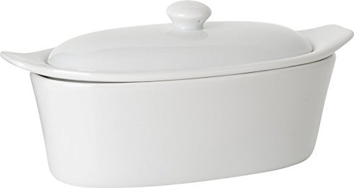 Trudeau 09607081A - Bote de mantequilla de porcelana, color blanco