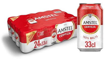 Amstel Cerveza Lager Pack Lata, 24 x 33cl
