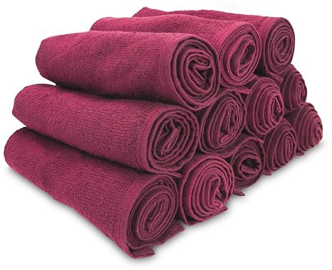 Arkwright, LLC Bleach sicher Salon handtücher Packung mit 12 (16 x 28 Zoll, Burgund)