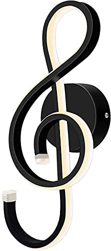 KAWELL Kreative Moderne LED Wandleuchte Innen wandlampe LED Streifen 22W Minimalistische Aluminiumlegierung Kunst Dekoration für Schlafzimmer, Wohnzimmer, Cafe, Korridor, 4500K Schwarz