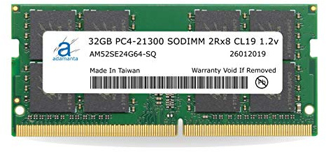 Adamanta 32GB (1x32GB) Memory Upgrade for 2019 Apple iMac 27 w/Retina 5K Display, Late 2018 Apple Mac Mini DDR4 2666Mhz PC4-21300 SODIMM 2Rx8 CL19 1.2v DRAM RAM