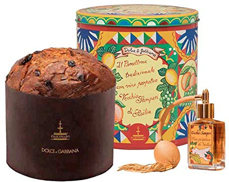 Fiasconaro Panettone Al Vino Perpetuo Vecchio Samperi Di Sicilia, Confezione Dolce E Gabbana - 1000 gr