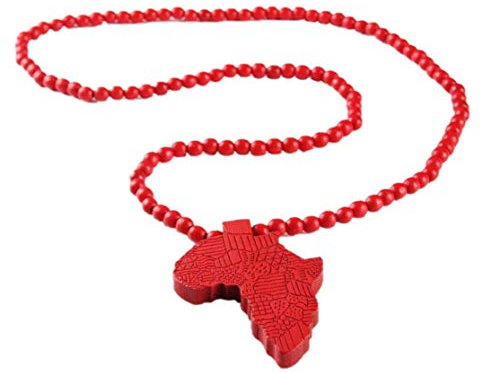 Culer Girls' Afrikanische Karte Holz-anhänger-halskette Afrika Hip-hop-ketten Valentinstag-geschenk