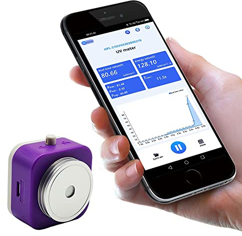 HPL220UV-275nm UVC-Messgerät,UV-Intensitätsmesser mW/cm2 Test,Radiometer UV Bluetooth-Verbindung