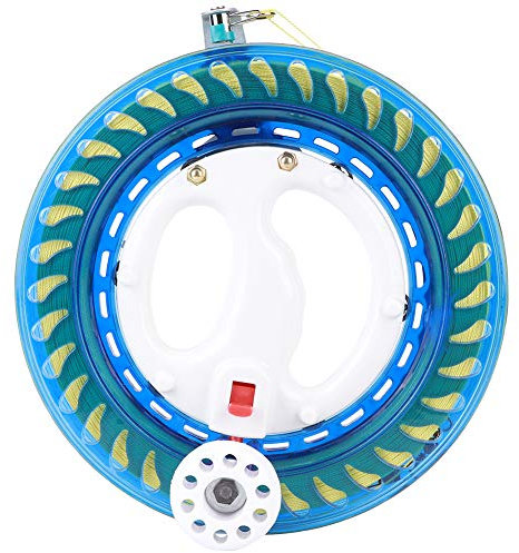 MAGT Kite Line Winder, ABS Kristallrollen Angelrollen Multifunktionales Salzwasser-Handrollen Korrosionsbeständiges Angelrollenrad mit 450 m Schnur(Blau)