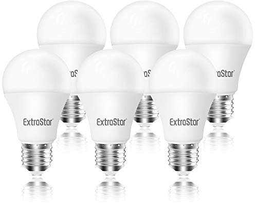 EXTRASTAR Glühbirne E27, 10W ersetzt 80W Glühlampe, E27 LED Lampe, Kaltweiß 6500K, 950 Lumen, A60 Energiesparlampe, Nicht Dimmbar, 6 Stück