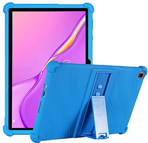Funda para Huawei Matepad T10/T10S, Silicona Skin Soporte Cubierta a Suaves para niños de Peso liviano Funda para Huawei Matepad T10/T10S 2020 10.1 Pulgada, Azul Oscuro
