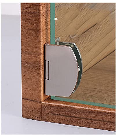 [2-teilig] Schrank aus Glas, Scharnier, Badezimmer, ohne Rahmen, Glastür, Schrank, Vitrine, Klemme, 90 Grad, Scharnier