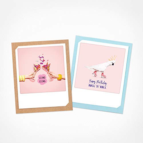 PICKMOTION Haftklebend | 2er Set Klappkarten | Grußkarten - inkl. Umschlag, Bilder von Instagram Fotografen designed in Berlin - Geburtstagskarten