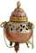 Bitto Incensario con Recipiente de Cobre - Metal Blanco SAMRA, alt: 12 cm, Ø 8 cm