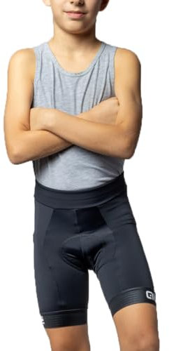 ALE' Unisex Kinder Kid Radhose, schwarz/weiß, 12 Jahre