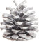 naninoa Natur-deko KIEFERN- ZAPFEN ca 50-90mm. 4,5 Liter. Baumzapfen in Silber