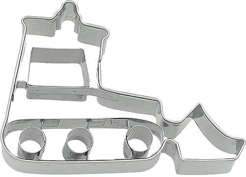 Birkmann, Ausstechform Bulldozer, Ausstechform zum Ausstechen und Dekorieren von Plätzchen, Marzipan, Fondant, Edelstahl, spülmaschinengeeignet, Größe:8cm