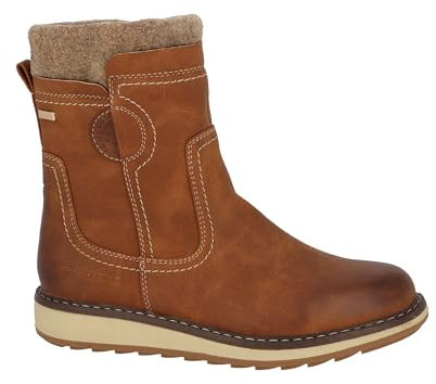 Tom Tailor Damen 4292703 Halblange Stiefel, Cognac, 38 EU