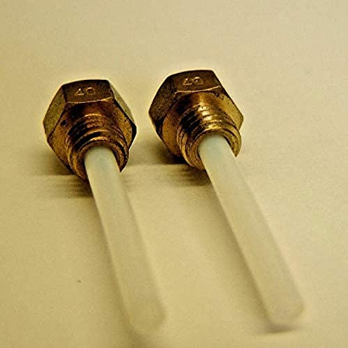 Greendhat Druckerteile 2 Stück MK7/8 Extruderdüse 0,4 mm CTC-Düse mit Rohr 1,75 mm Filament M6-Gewinde Messing 3D-Drucker Drucker (Color : 0.4mm) (Color : 0.4mm)