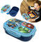 Avengers Lunchbox, 20 cm, Kunststoff, Sandwichbox für Kinder, Sommerausflug, Picknick, BPA-frei, Schule, Reisen, Captain America, Iron Man Thor (3-in-1-Löffel, Gabel, Messer)