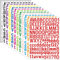 24 Sheets 3000 Pieces 12 Colors Self Adhesive Vinyl Letter Number Stickers Kit, Mailbox Numbers Sticker for Mailbox, Alphabet Number Stickers, Decals for Sign, Kitchen,Door, Business, Addres