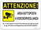 Cartello area videosorvegliata per ragioni di sicurezza 25 x18cm in Alluminio Cartelli videosorveglianza per proprietà privata e negozio