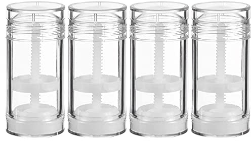 6 Stück Deodorant Tube Containers Transparent Leerer Kunststoff Runde Form Boden Füllstab Twist-up DIY Kosmetik Deodorant Behälter (50 ml)