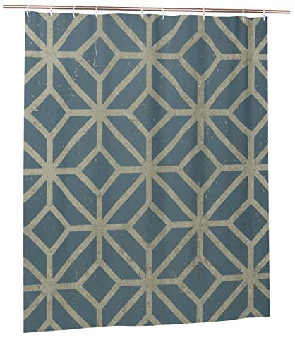 Rideau de douche à motifs de couleur corail - Imperméable - 152,4 x 182,9 cm