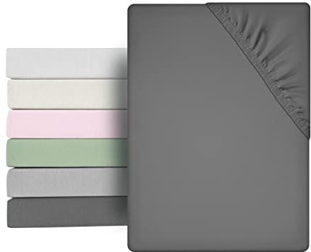 Beautex Mikrofaser Spannbettlaken weich Premium 200x200x30 cm Dunkelgrau | Rundumgummizug, faltenfreier Sitz, atmungsaktiv, hautfreundlich, bei 60 °C waschbar, Öko-Tex zertifiziert, Made in Europe