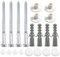 2 Sets Toilet Bidet Anchor Bolts Set Universal Bathroom Toilet Pan Floor Fixing Kit Pedestal Fixing for Bathroom Repair Fixings
